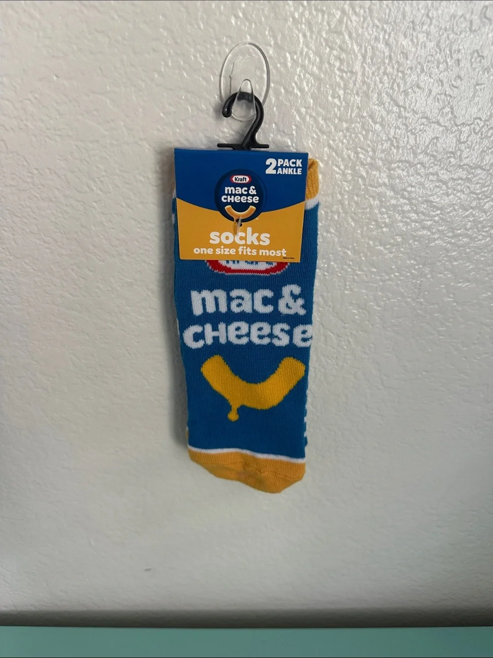 Odd Sox-Kraft Mac&Cheese-2 pack of a novelty ankle socks-new-originally packed